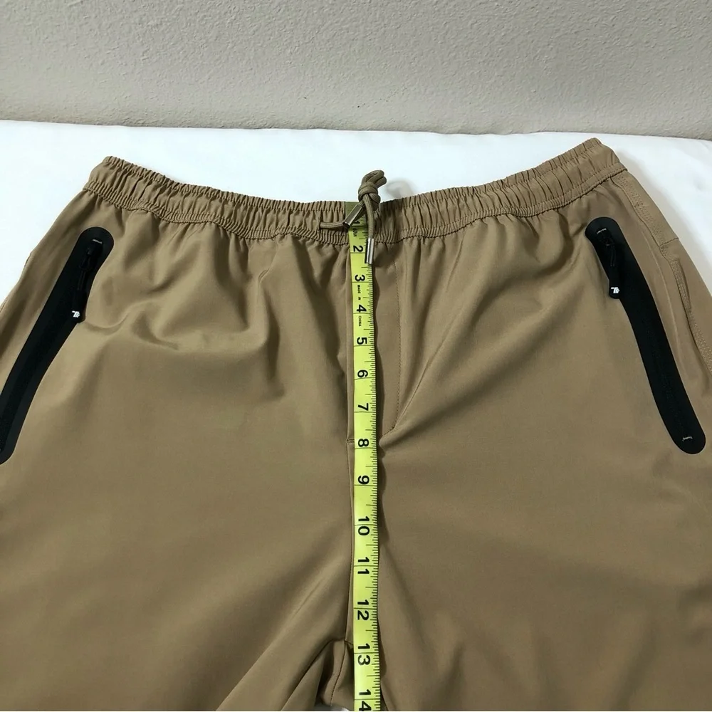 Travels Together By You Ruched Drawstring Waist Pocket Lightweight Khaki Pants L